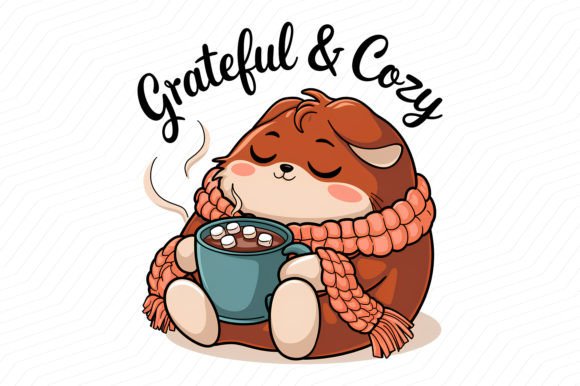 Download Grateful and Cozy Illustration Png - Cozy illustration Collection