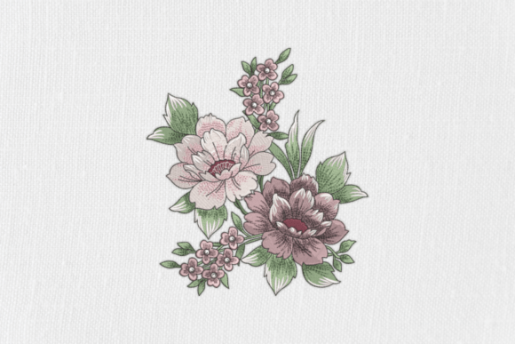 Download Peony Flower Embroidery - Peony Collection