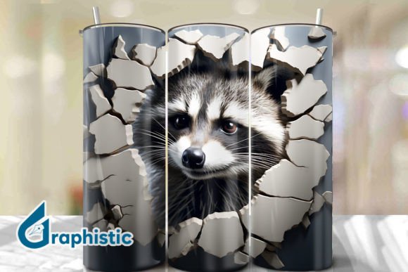Download Racoon 3D Smash Wall Art Background 31 - Wall art Collection