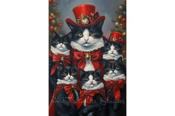 Download Christmas Cat Family Kids Wall Art - Wall art Collection
