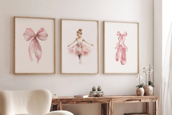 Download Ballerina Baby Prints Set of 3 Wall Art - Wall art Collection