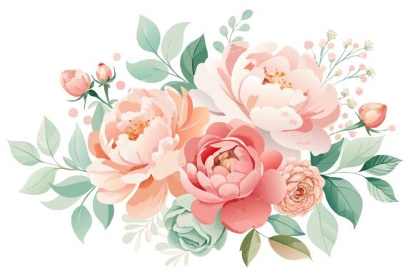 Download Elegant Peony Watercolor Illustration - Peony Collection