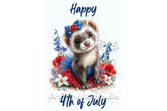 Download Patriotic Ferret Kids Wall Art Print - Wall art Collection